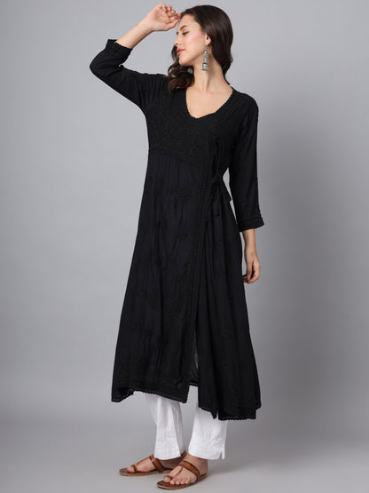 Women Hand Embroidered Chikankari Cotton Kurta-AL3890