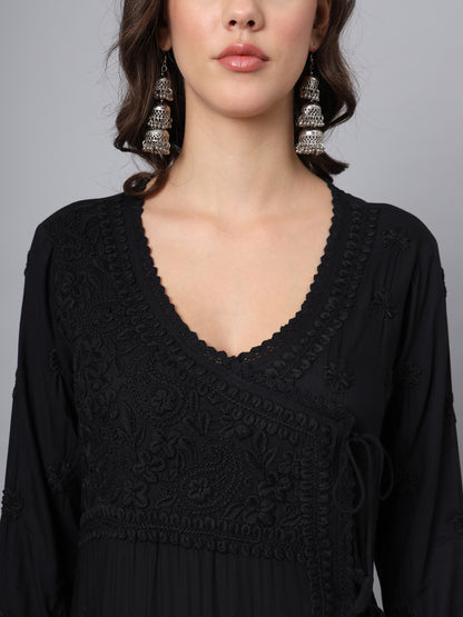Women Hand Embroidered Chikankari Cotton Kurta-AL3890