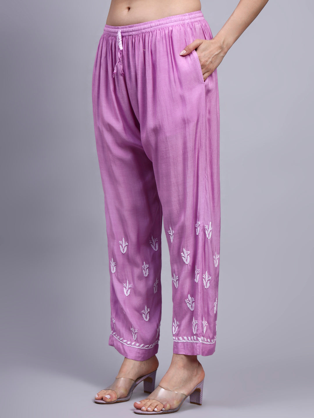 Women Hand Embroidered Chikankari Muslin Kurta Set-AL4114KS New