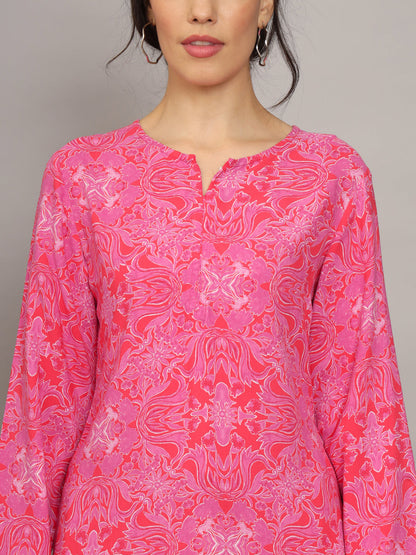 Printed Rayon Co-Ord Set for Women-AL4000
