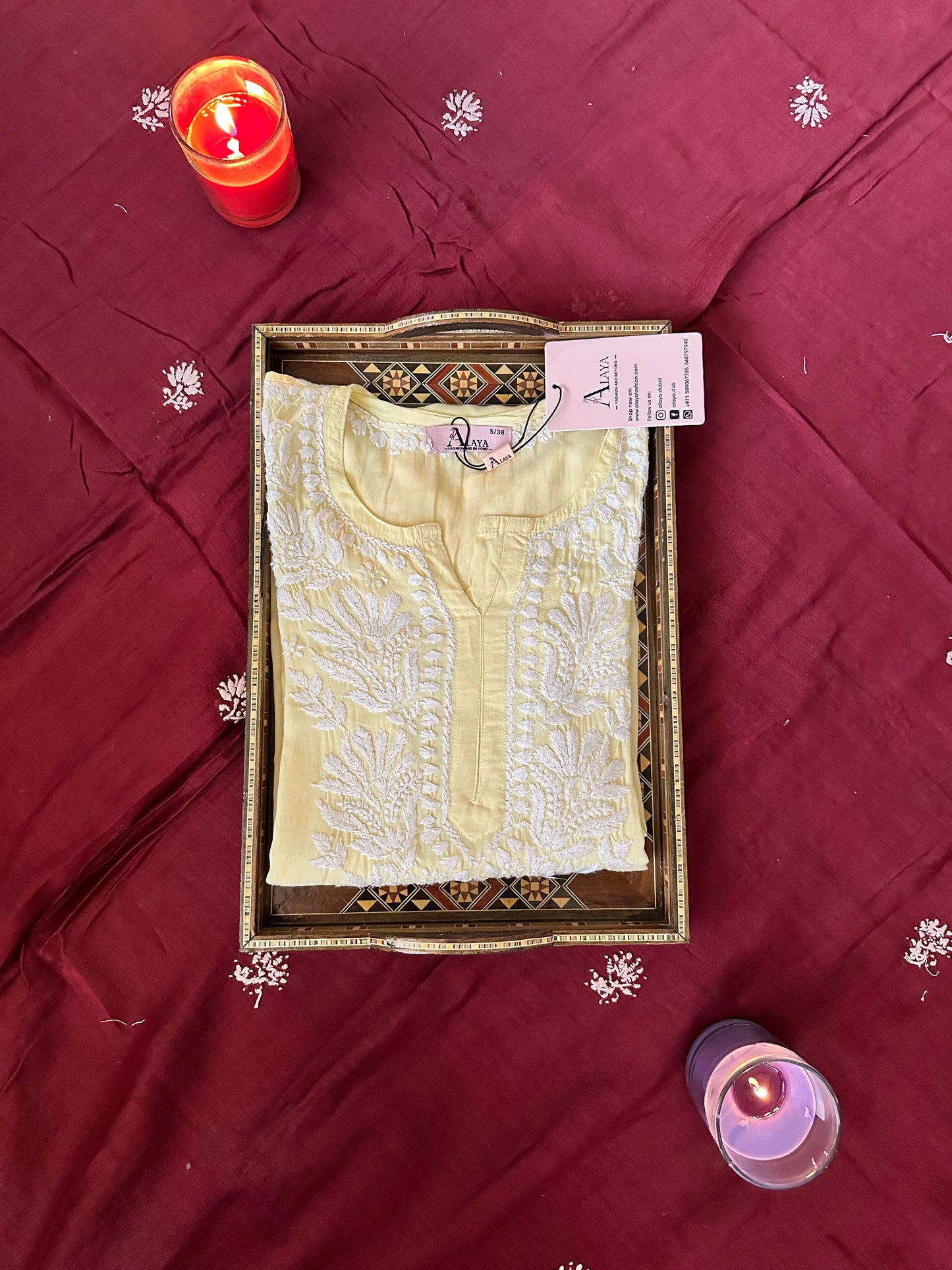 Hand Embroidered Chikankari Modal Straight Kurta-AL3683