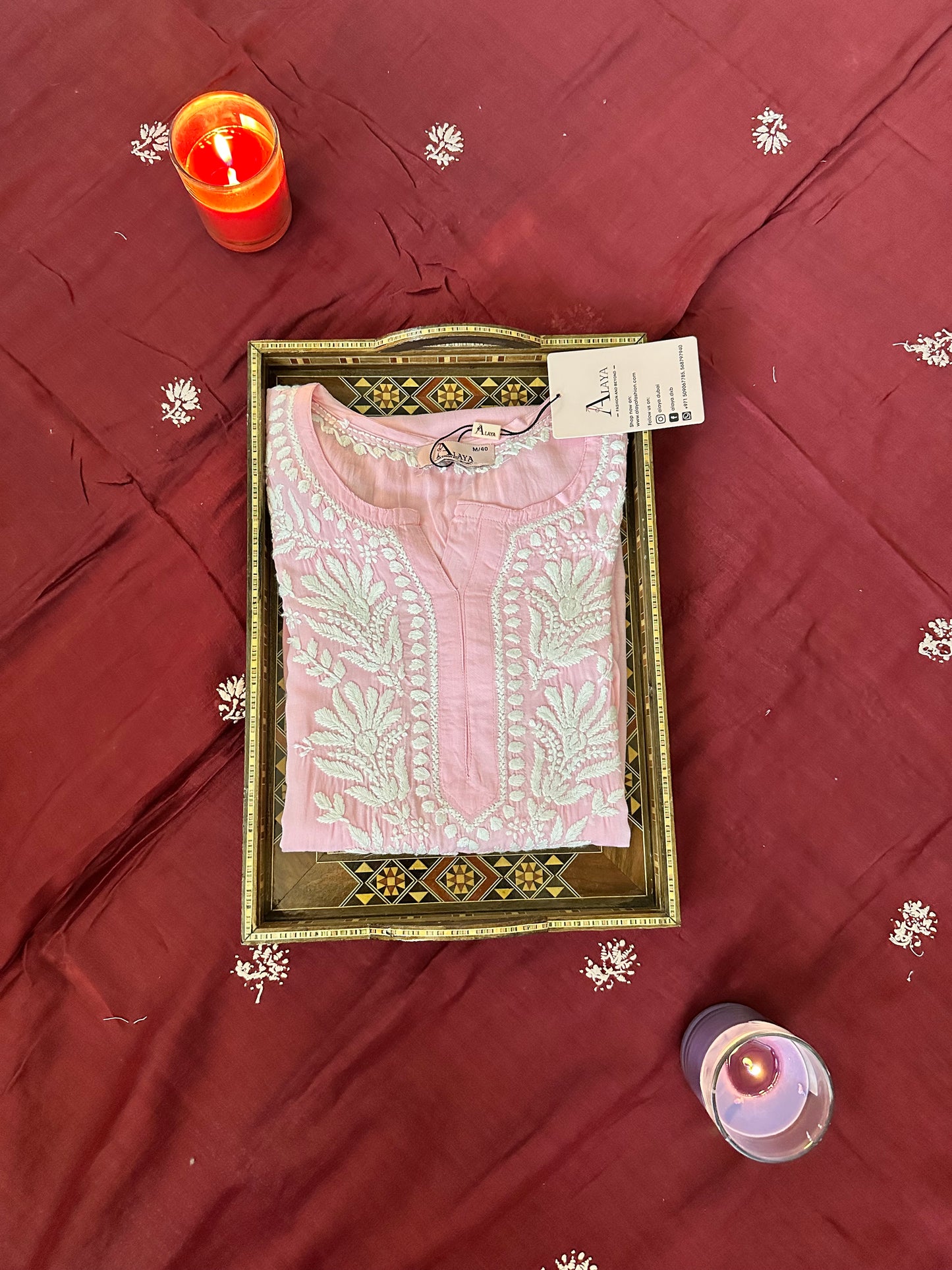 Hand Embroidered Chikankari Modal Straight Kurta-AL3683