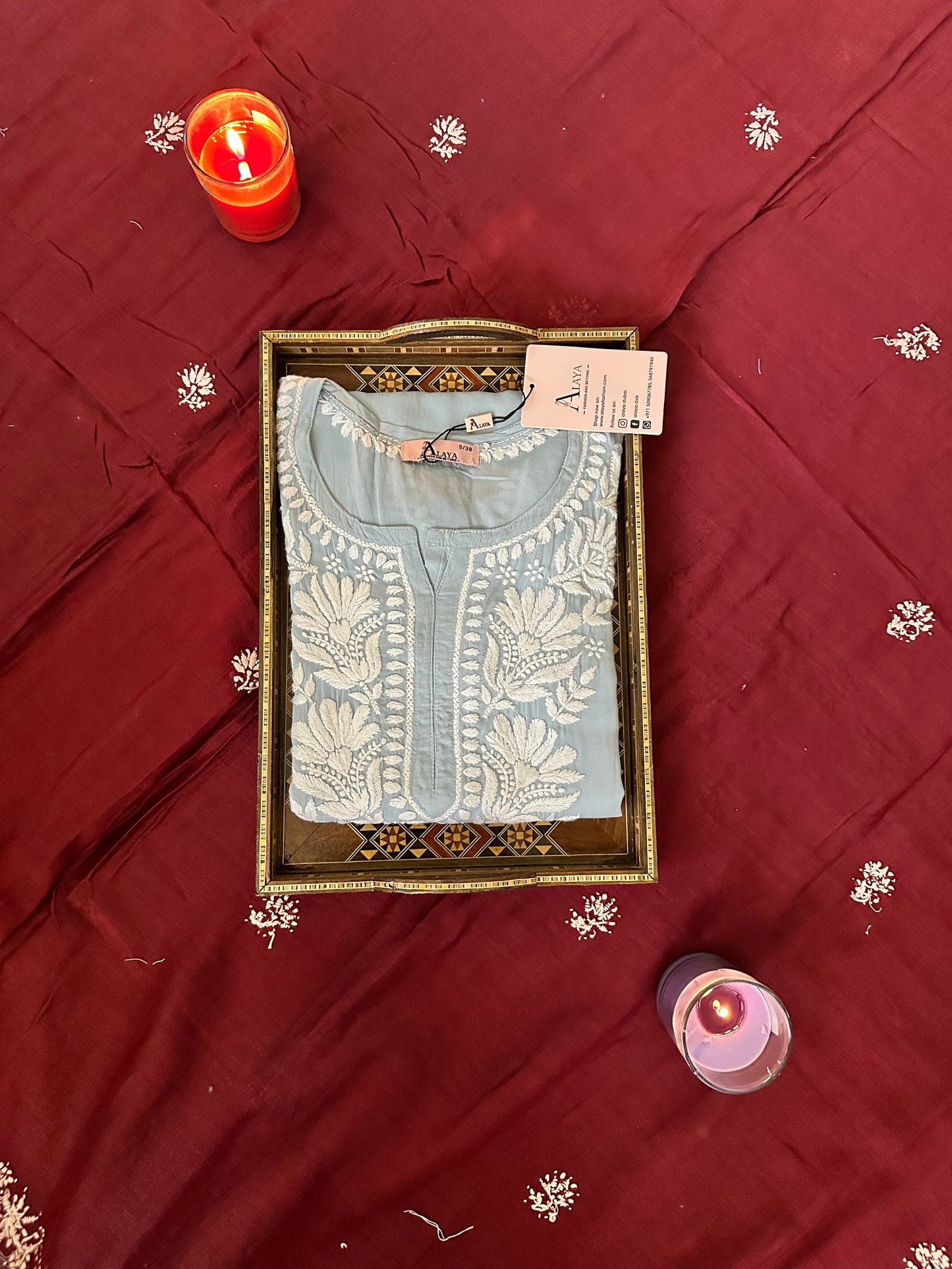 Hand Embroidered Chikankari Modal Straight Kurta-AL3683